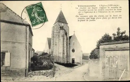 Ak Villemanoche Yonne, L´Eglise