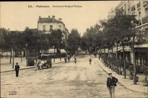 Ak Puteaux Hauts de Seine, Boulevard Richard Wallace