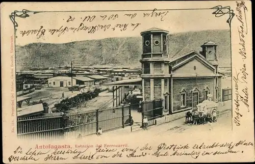 Ak Antofagasta Chile, Estacion del Ferrocarril, Bahnhof