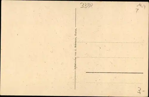 Künstler Ak Schwarze, J., Goslar am Harz, Kaiserworth mit Marktbecken