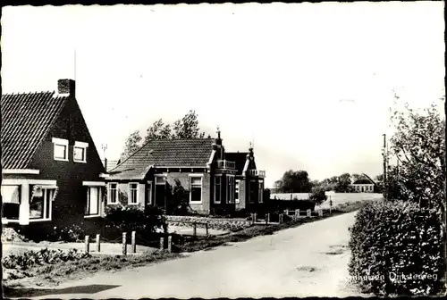 Ak Hornhuizen Groningen Niederlande, Drijkstenweg, Häuser