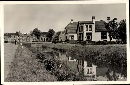 Ak Ezinge Groningen, Haven, Ortsansicht, Häuser