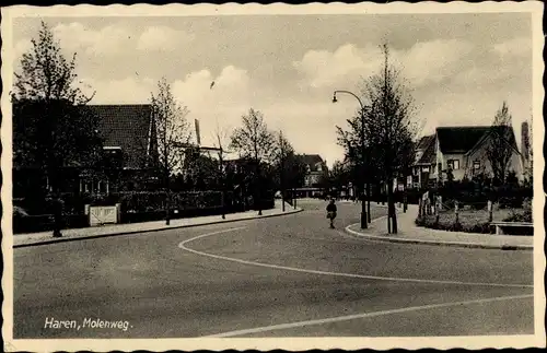 Ak Haren Groningen Niederlande, Molenweg
