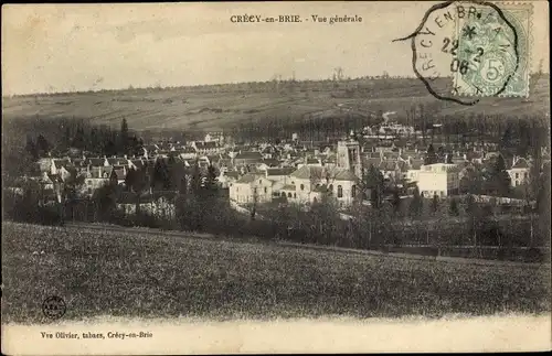 Ak Crecy en Brie Seine et Marne, Vue générale