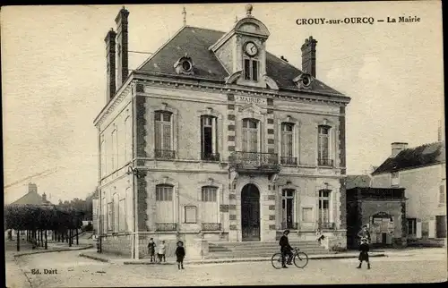 Ak Crouy sur Ourcq Seine et Marne, La Mairie