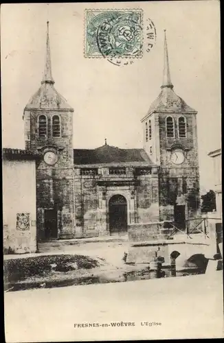 Ak Fresnes en Woëvre Meuse, L'Eglise