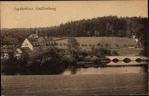 Ak Grillenburg Tharandt Sachsen, Jagdschloss