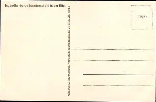 Ak Manderscheid in der Eifel Rheinland Pfalz, Jugendherberge