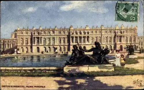 Künstler Ak Versailles Yvelines, Chateau, Facade Principale
