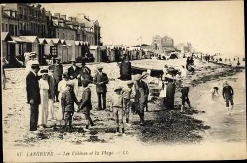 Ak Langrune sur Mer Calvados, Le Calvaire et la Route de la Delivrande