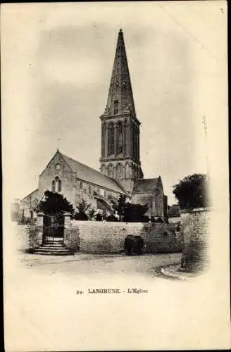 Ak Langrune sur Mer Calvados, L'Eglise