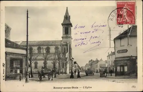 Ak Rosny sous Bois Seine Saint Denis, L'Eglise