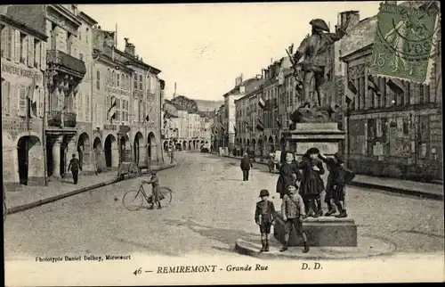 Ak Remiremont Vosges, Grande Rue