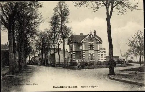 Ak Rambervillers Vosges, Route d'Epinal