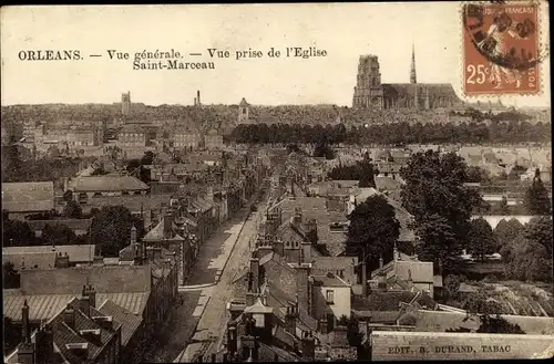 Ak Orléans Loiret, Vue generale, Vue prise de l'Eglise, Saint Marceau