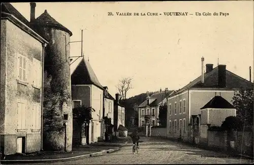 Ak Voutenay sur Cure Yonne, Vallee De La Cure, Un Coin du Pays, Fahrrad