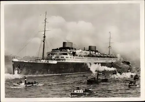 Ak Dampfer Europa, Norddeutscher Lloyd Bremen, Vierschraubenturbinenschnelldampfer