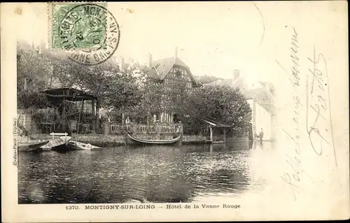 Ak Montigny sur Loing Seine et Marne, Hôtel de la Vanne Rouge