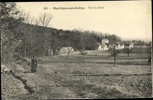 Ak Montigny sur Loing Seine et Marne, Vers la Foret