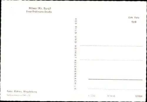 Ak Möser Jerichower Land, Ernst Thälmann Straße