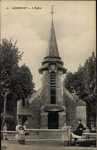 Ak Gournay sur Marne Seine Saint Denis, L'Eglise