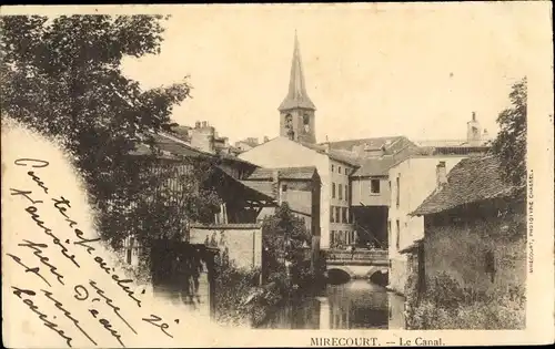 Ak Mirecourt Vosges, Le Canal
