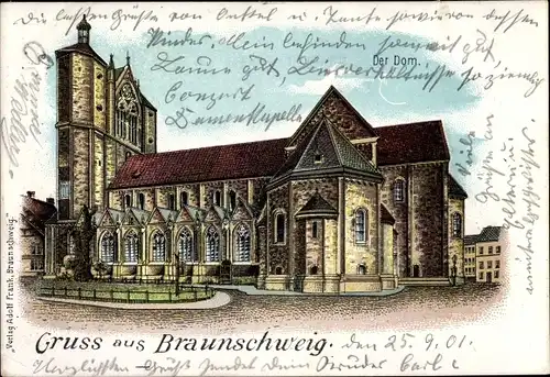 Litho Braunschweig in Niedersachsen, Der Dom