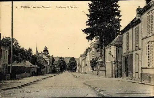 Ak Villeneuve sur Yonne, Faubourg St Nicolas