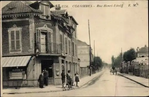 Ak Colombes Hauts de Seine, Rue Henri Litolff