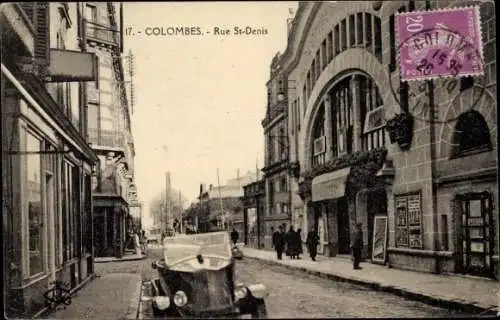 Ak Colombes Hauts de Seine, Rue St Denis