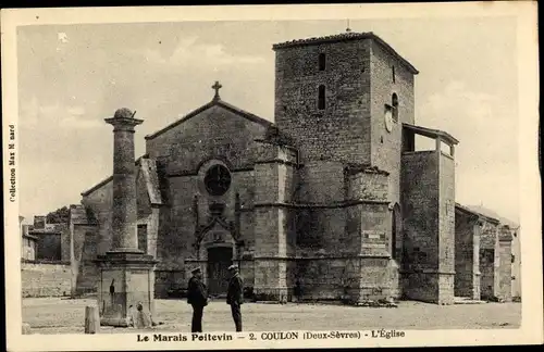 Ak Coulon Deux Sèvres, Le Marais Poitevin, L'Eglise