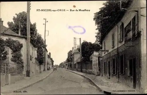 Ak Saint Michel sur Orge Essonne, Rue de Montlhery