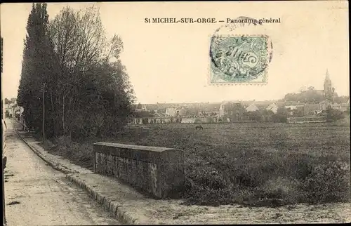 Ak Saint Michel sur Orge Essonne, Panorama general