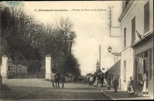 Ak Chaumont sur Loir et Cher, Entree du Parc et du Chateau