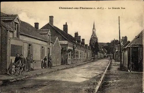 Ak Chaumont sur Tharonne Loir et Cher, La Grande Rue