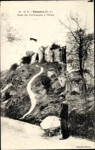 Künstler Ak Thouars Deux Sèvres, Reste des Fortifications a l'Ouest