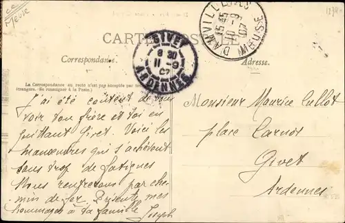 Ak Damvillers Meuse, Place Gerard