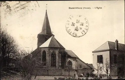 Ak Damvillers Meuse, L'Eglise