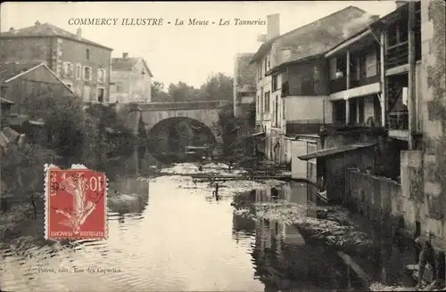 Ak Commercy Meuse, La Meuse, Les Tanneries