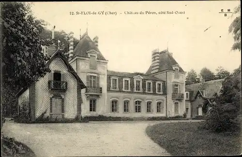 Ak Saint Éloy de Gy Cher, Chateau du Peron, cote Sud Ouest