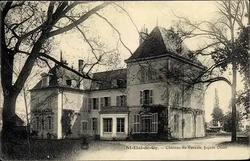 Ak Saint Éloy de Gy Cher, Chateau du Vernais, facade Ouest
