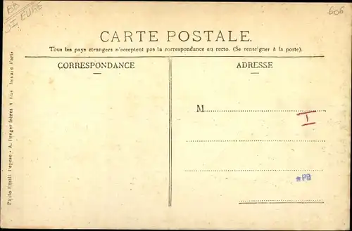 Ak Conches Eure, Vue prise de la Route d'Evreux