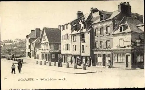 Ak Honfleur Calvados, Vieilles Maisons