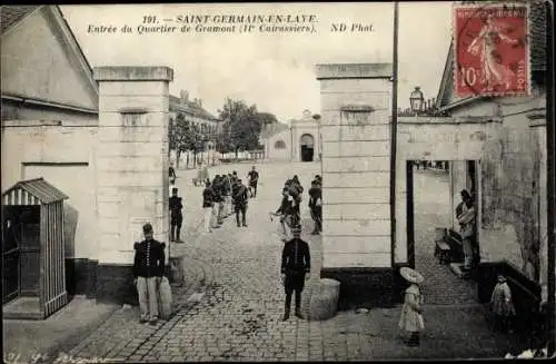 Ak Saint Germain en Laye Yvelines, Entree du Quartier de Gramont