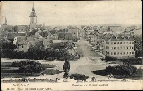 Ak Weimar in Thüringen, Panorama vom Museum aus