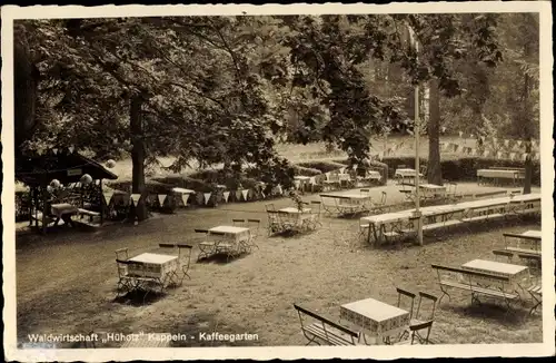 Ak Kappeln an der Schlei, Waldwirtschaft Hüholz, Kaffeegarten