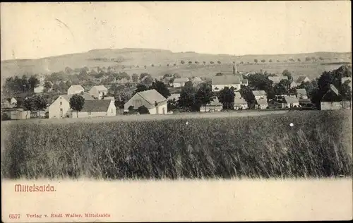 Ak Mittelsaida Großhartmannsdorf im Erzgebirge, Blick auf den Ort