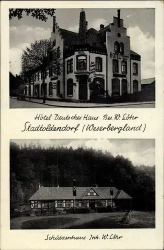 Ak Stadtoldendorf in Niedersachsen, Hotel Deutsches Haus, Bes. W. Löhr