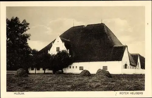 Ak Husum in Nordfriesland, Roter Heuberg, Außenansicht des Hauses