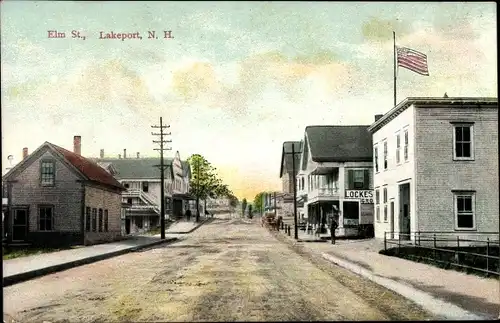 Ak Lakeport New Hampshire USA, general view of the Elm street